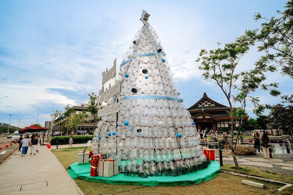 Free stock photo of alternative christmas tree, christmas tree, climate action