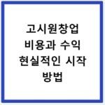 고시원창업 비용과 수익 현실적인 시작 방법